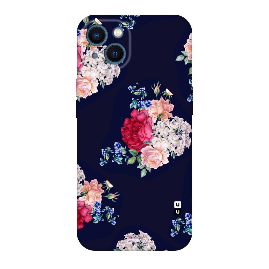 Magenta Peach Floral Original Polycarbonate Back Case for iPhone 13