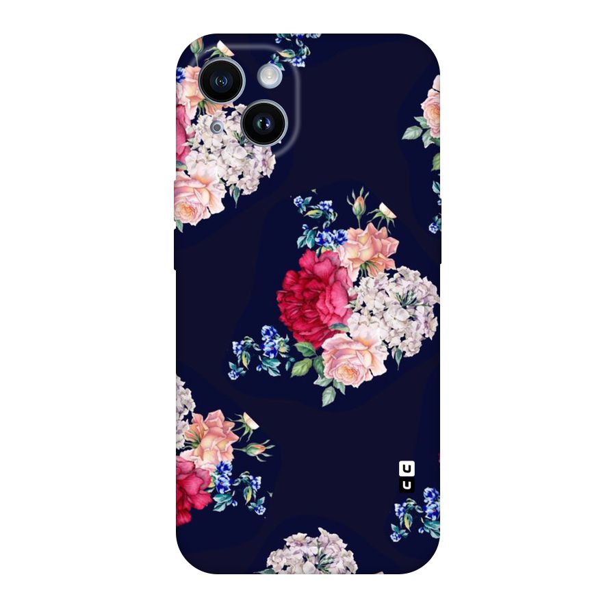 Magenta Peach Floral Original Polycarbonate Back Case for iPhone 14