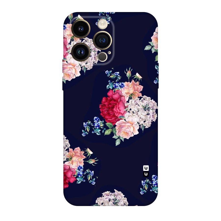 Magenta Peach Floral Original Polycarbonate Back Case for iPhone 14 Pro Max