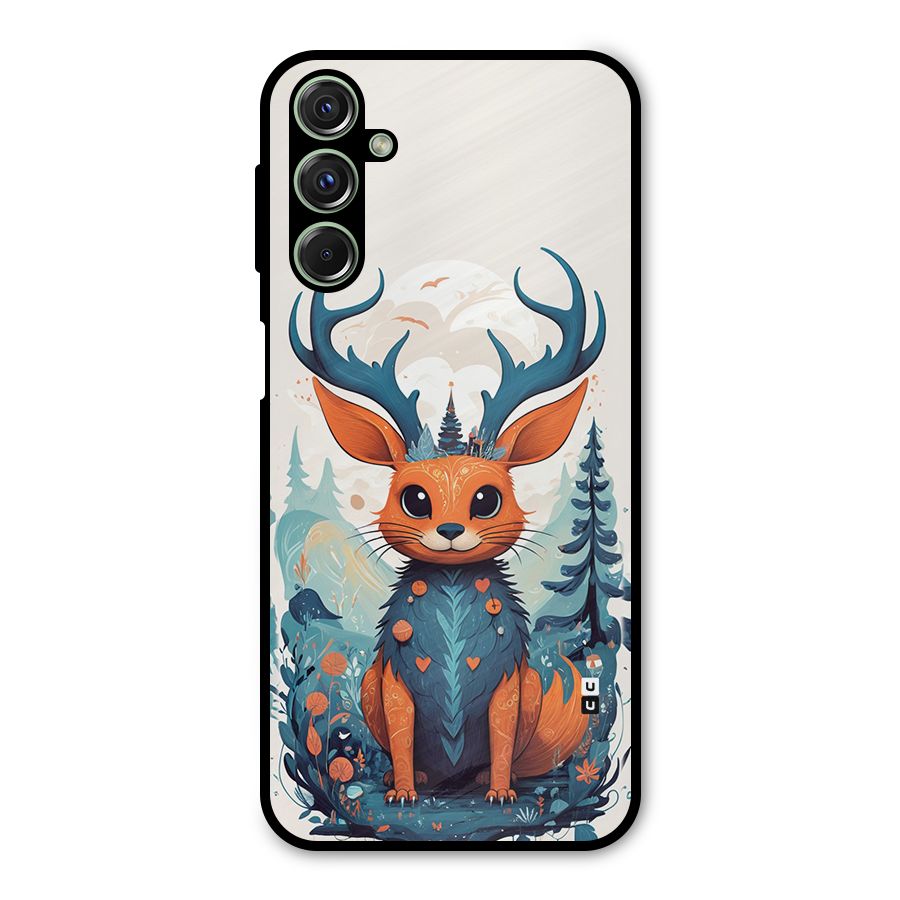 Magestic Animal Metal Back Case for Galaxy F34