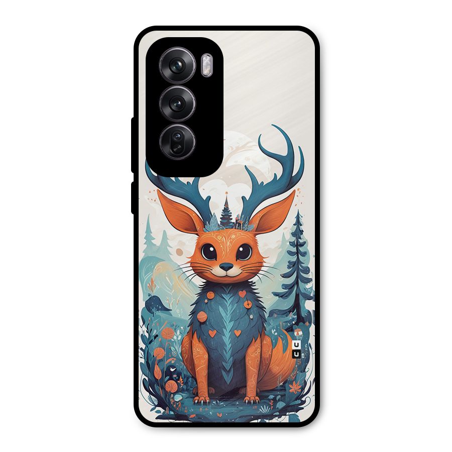 Magestic Animal Metal Back Case for Oppo Reno12 Pro