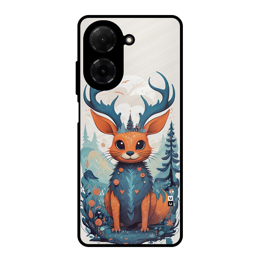 Magestic Animal Metal Back Case for Redmi A5 4G