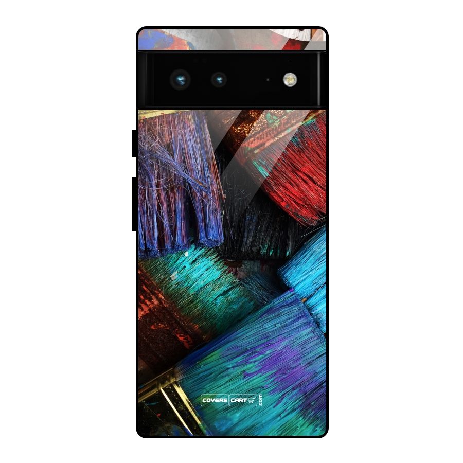 Magic Brushes Glass Back Case for Google Pixel 6