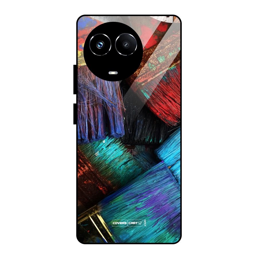 Magic Brushes Glass Back Case for Realme 11X