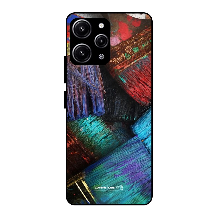 Magic Brushes Glass Back Case for Redmi 12 4G