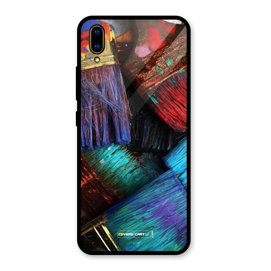 Magic Brushes Glass Back Case for Vivo V11 Pro