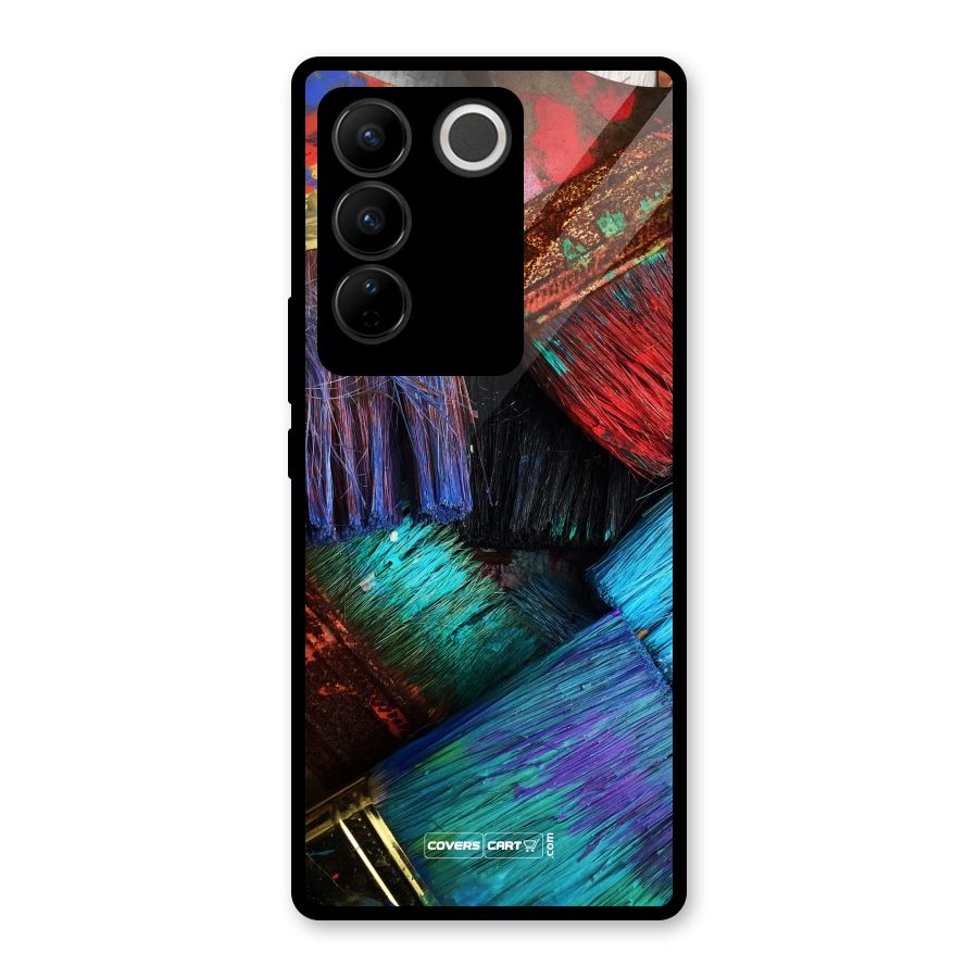 Magic Brushes Glass Back Case for Vivo V27