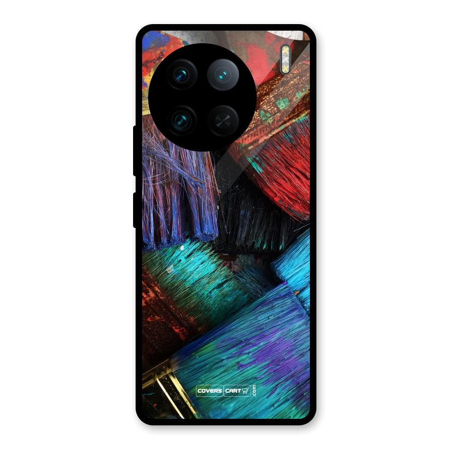 Magic Brushes Glass Back Case for Vivo X90 Pro