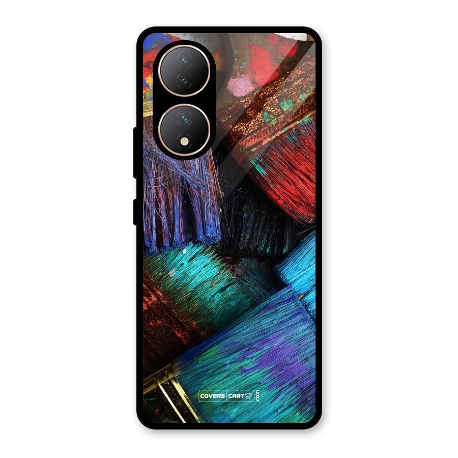 Magic Brushes Glass Back Case for Vivo Y100A