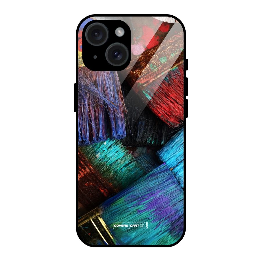 Magic Brushes Glass Back Case for iPhone 15