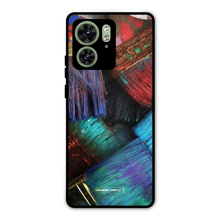 Magic Brushes Metal Back Case for Motorola Edge 40 5G