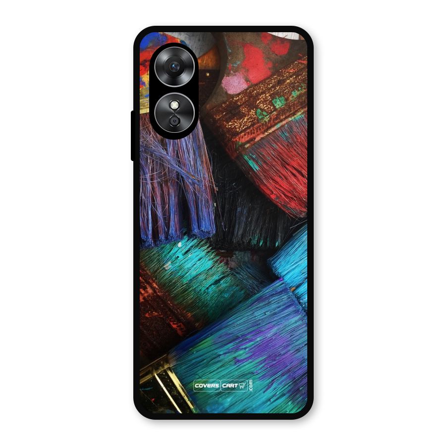 Magic Brushes Metal Back Case for Oppo A17