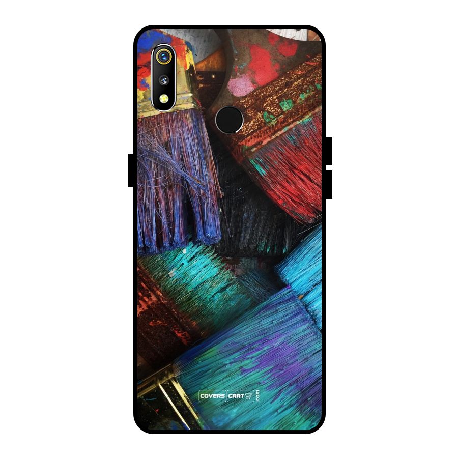Magic Brushes Metal Back Case for Realme 3i