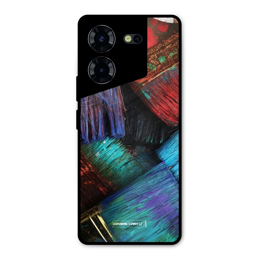 Magic Brushes Metal Back Case for Tecno Pova 5 Pro 5G