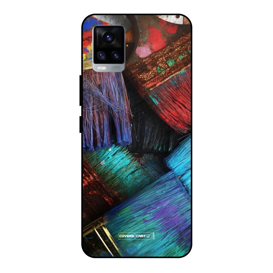 Magic Brushes Metal Back Case for Vivo V20 2021
