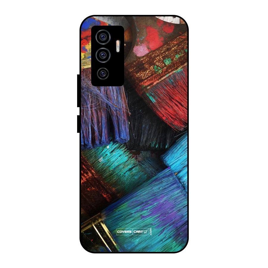 Magic Brushes Metal Back Case for Vivo V23e