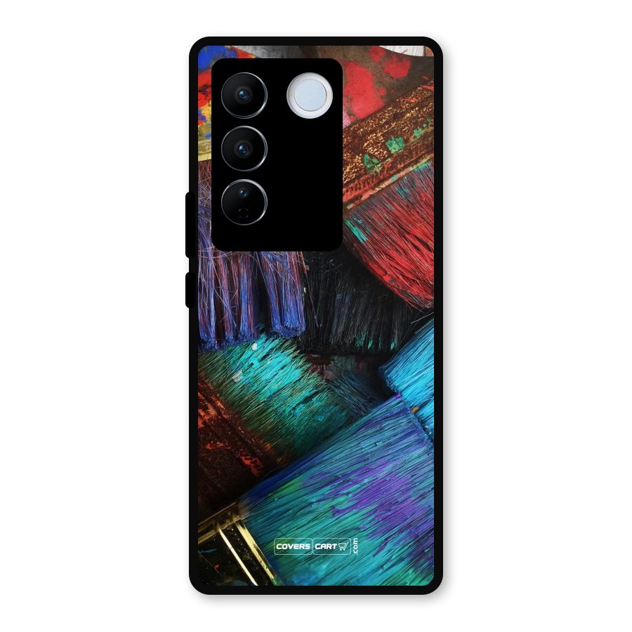 Magic Brushes Metal Back Case for Vivo V27 Pro