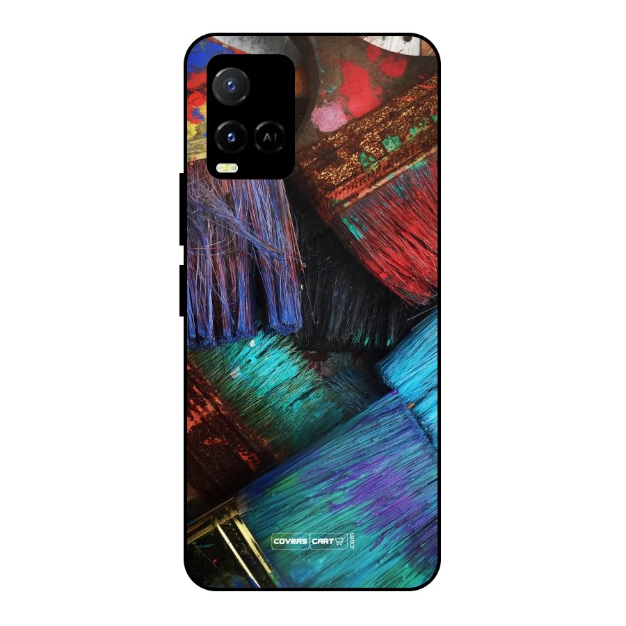 Magic Brushes Metal Back Case for Vivo Y33s