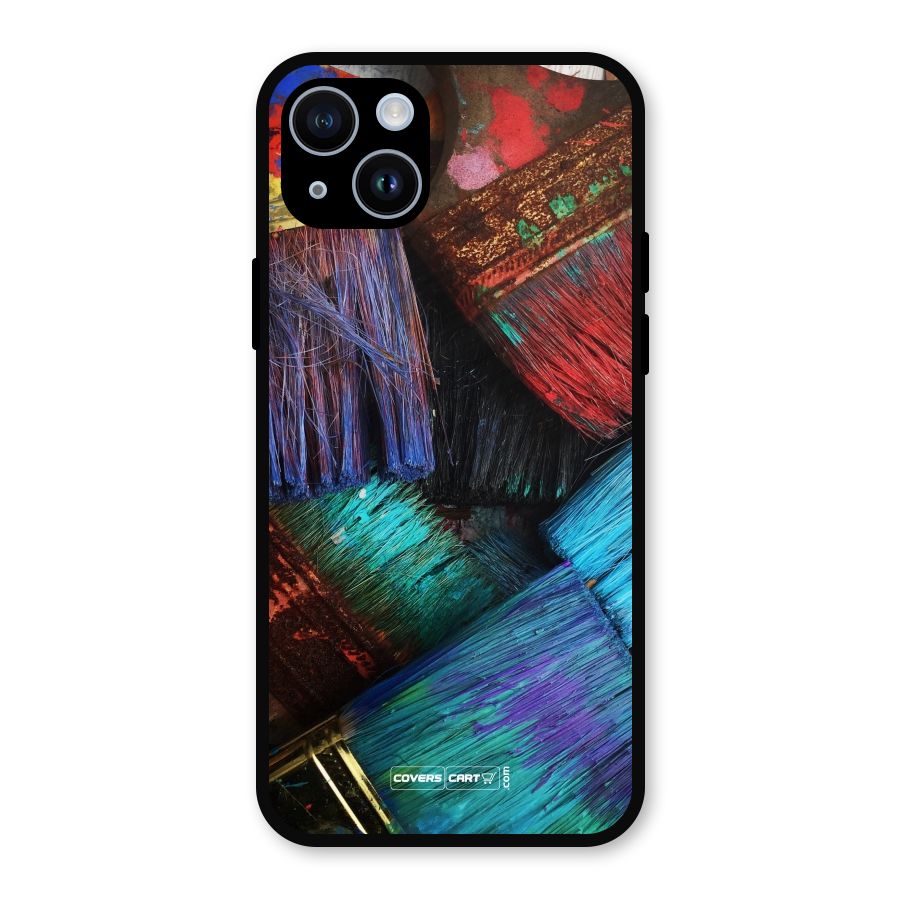 Magic Brushes Metal Back Case for iPhone 14