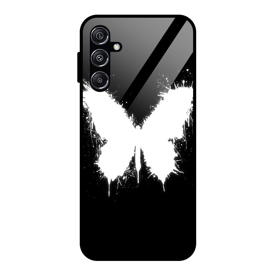 Magic Butterfly Glass Back Case for Galaxy M34 5G