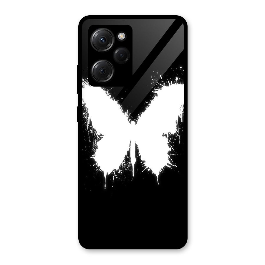 Magic Butterfly Glass Back Case for Poco X5 Pro