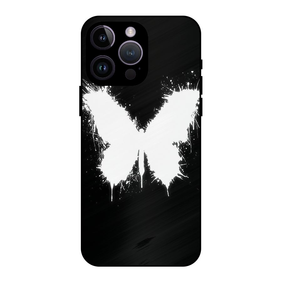 Magic Butterfly Metal Back Case for iPhone 14 Pro Max
