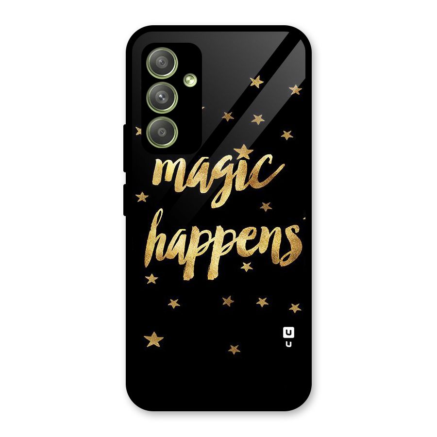 Magic Happens Glass Back Case for Galaxy A54