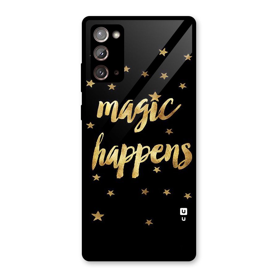 Magic Happens Glass Back Case for Galaxy Note 20