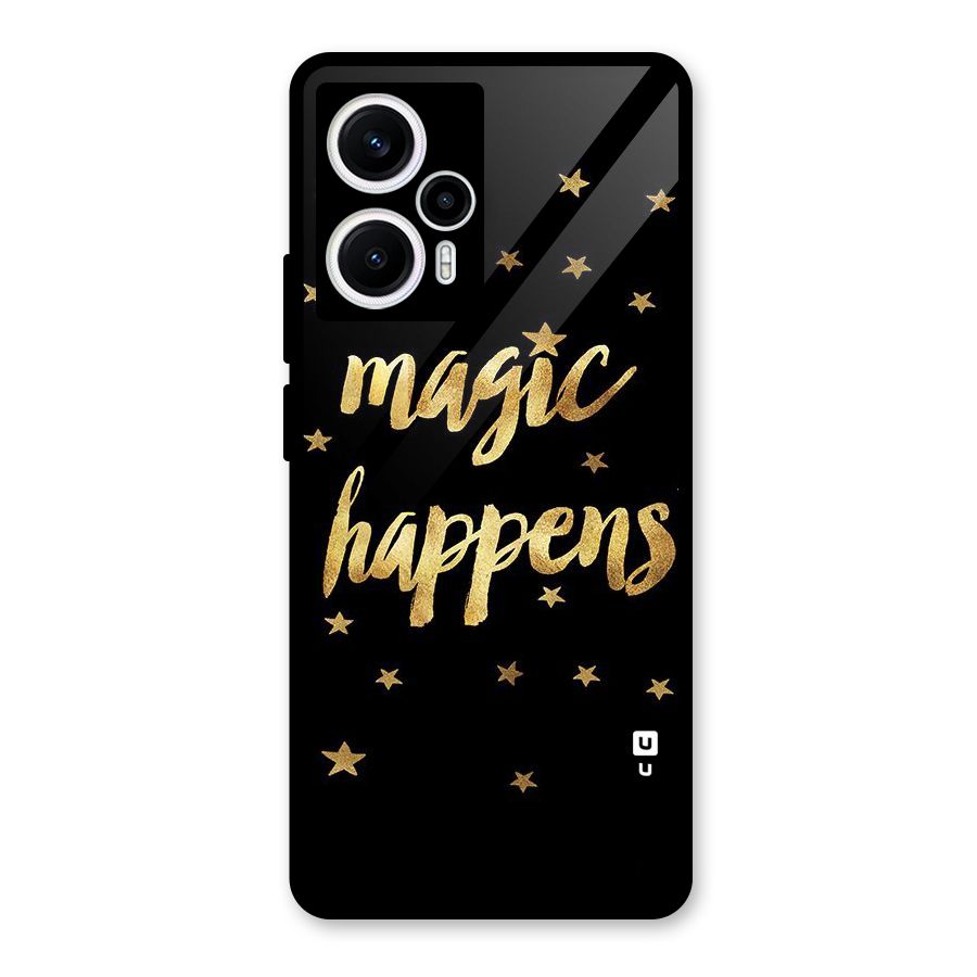 Magic Happens Glass Back Case for Poco F5