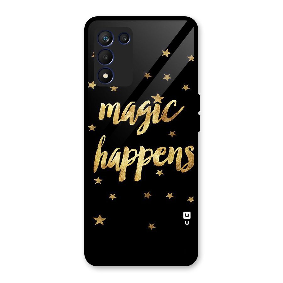 Magic Happens Glass Back Case for Realme 9 5G Speed