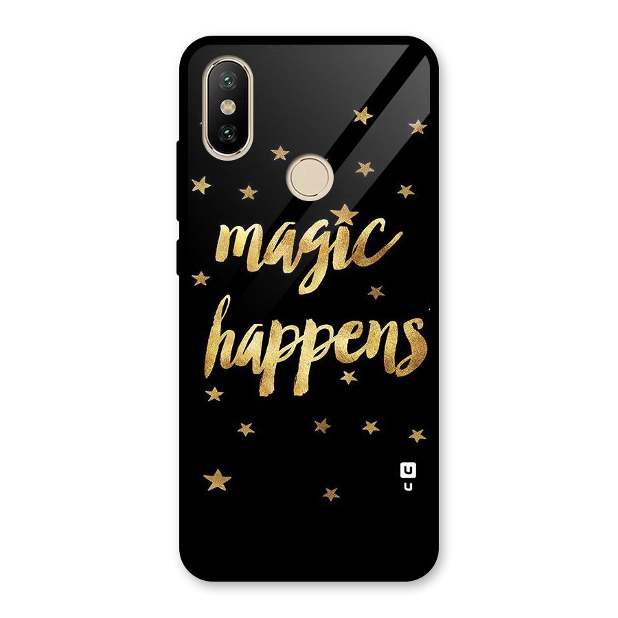 Magic Happens Glass Back Case for Redmi A2