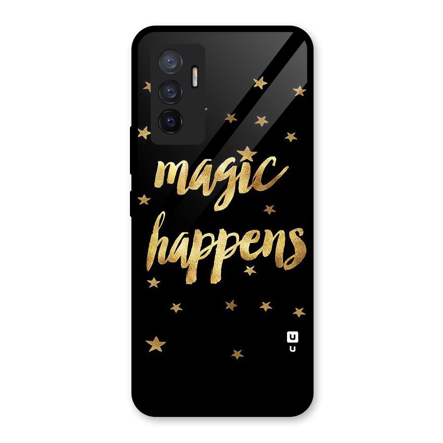 Magic Happens Glass Back Case for Vivo V23e