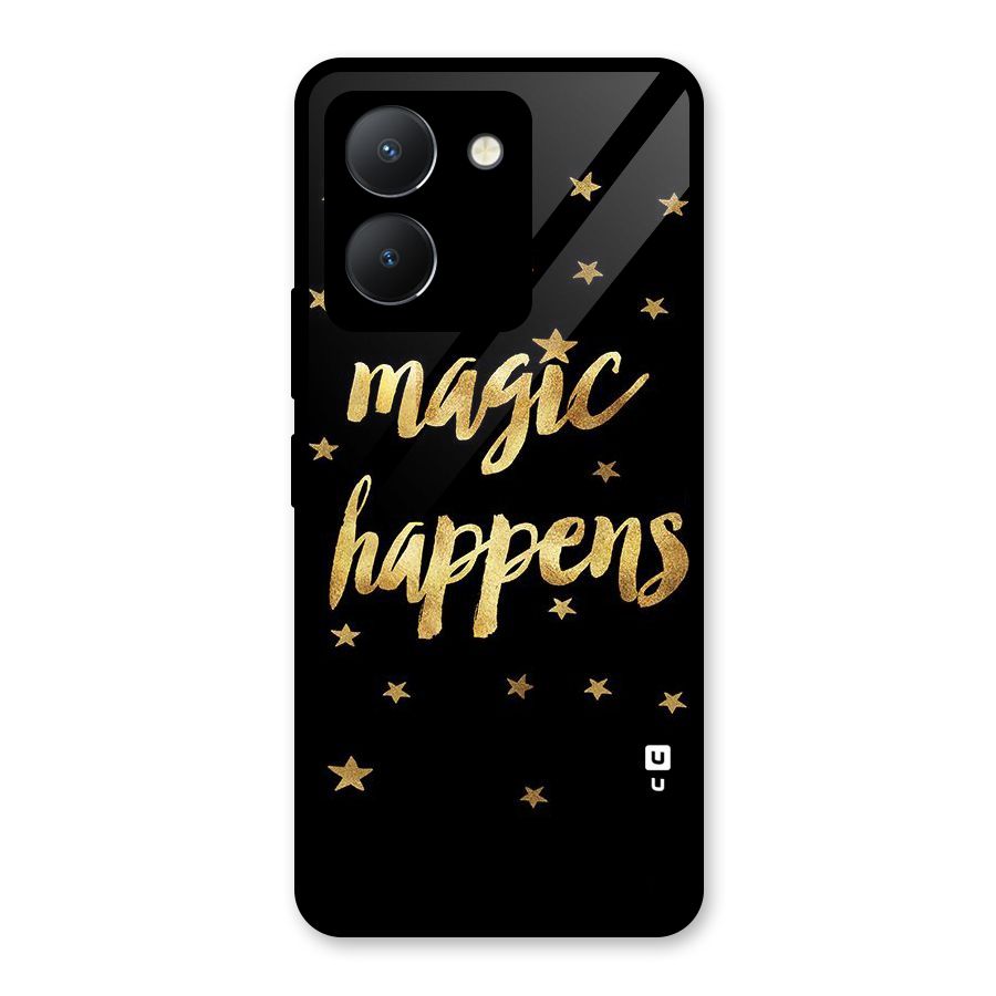 Magic Happens Glass Back Case for Vivo Y36