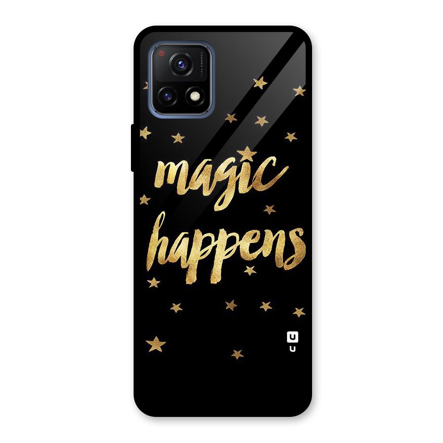 Magic Happens Glass Back Case for Vivo Y72 5G