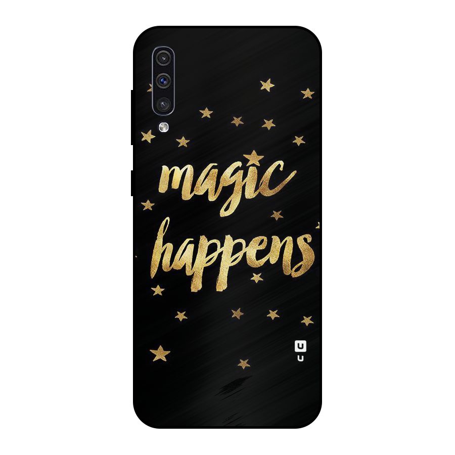 Magic Happens Metal Back Case for Galaxy A50s
