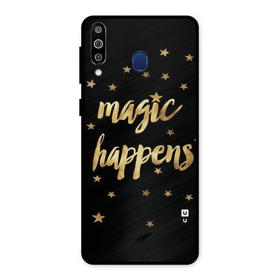 Magic Happens Metal Back Case for Galaxy M30