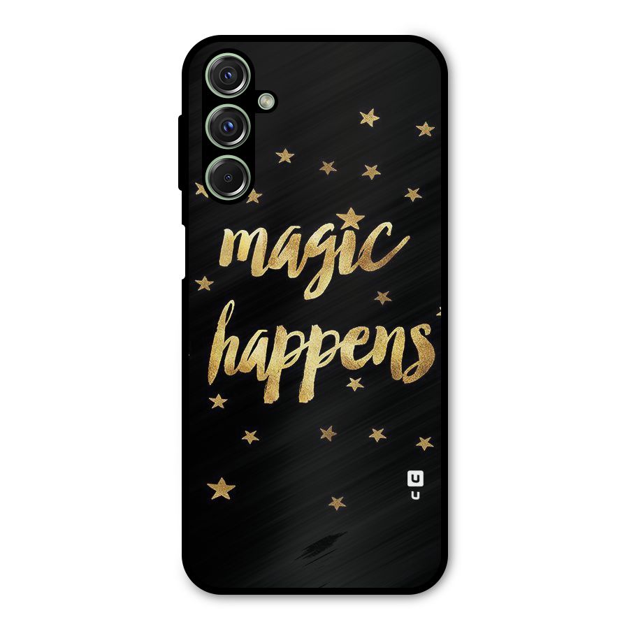 Magic Happens Metal Back Case for Galaxy M34