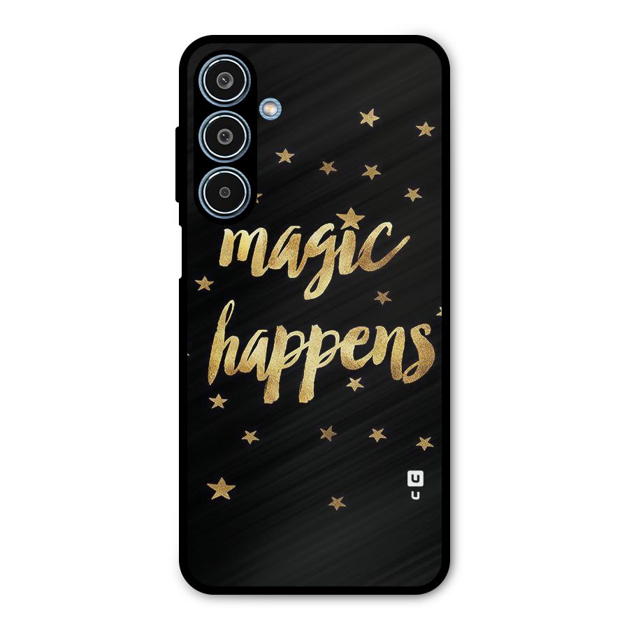 Magic Happens Metal Back Case for Galaxy M35