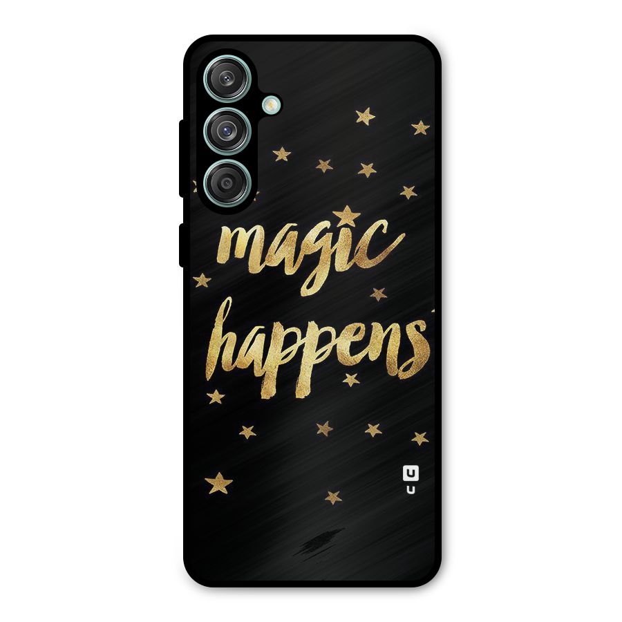 Magic Happens Metal Back Case for Galaxy M55 5G