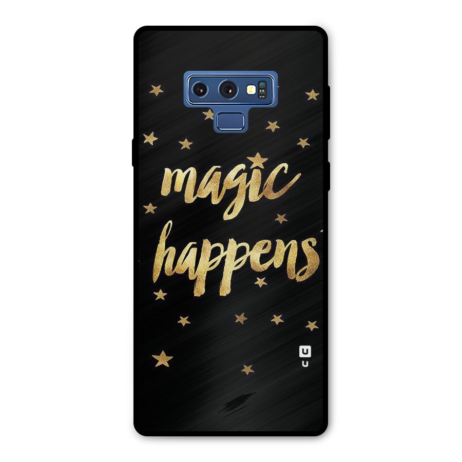 Magic Happens Metal Back Case for Galaxy Note 9