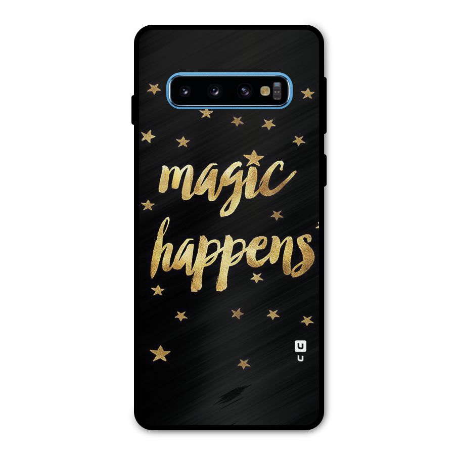Magic Happens Metal Back Case for Galaxy S10