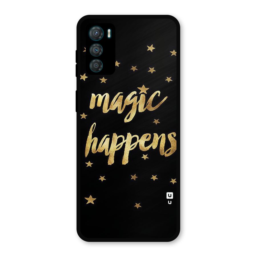 Magic Happens Metal Back Case for Moto G42