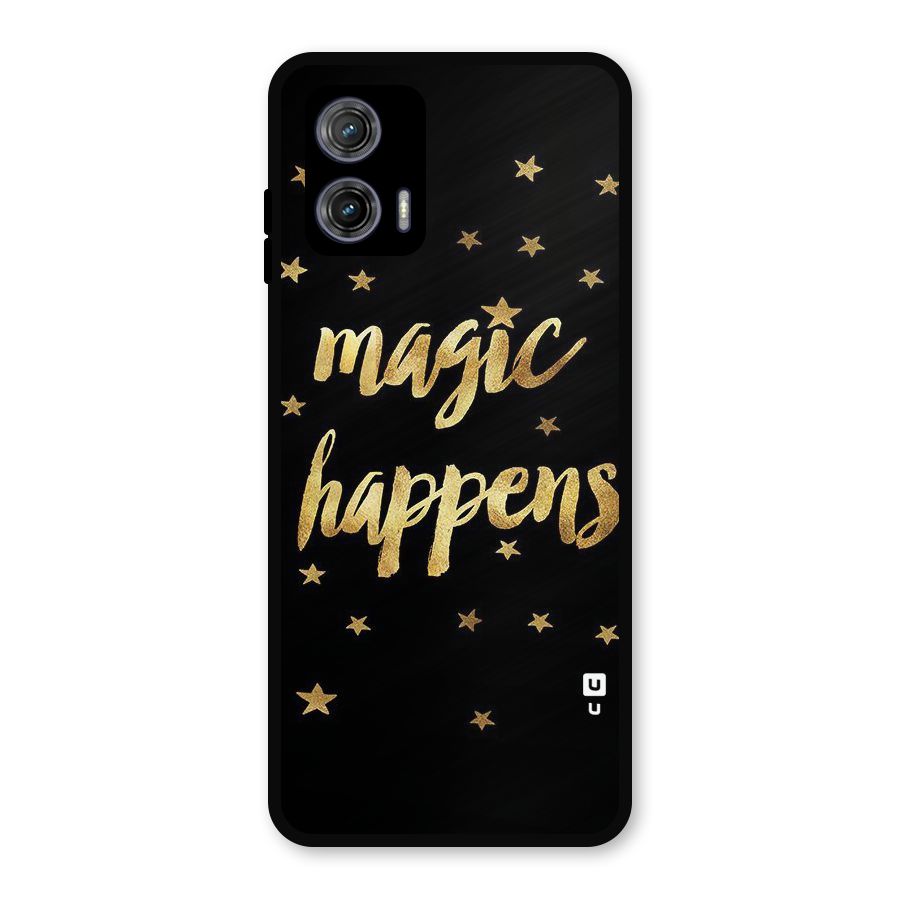 Magic Happens Metal Back Case for Moto G73