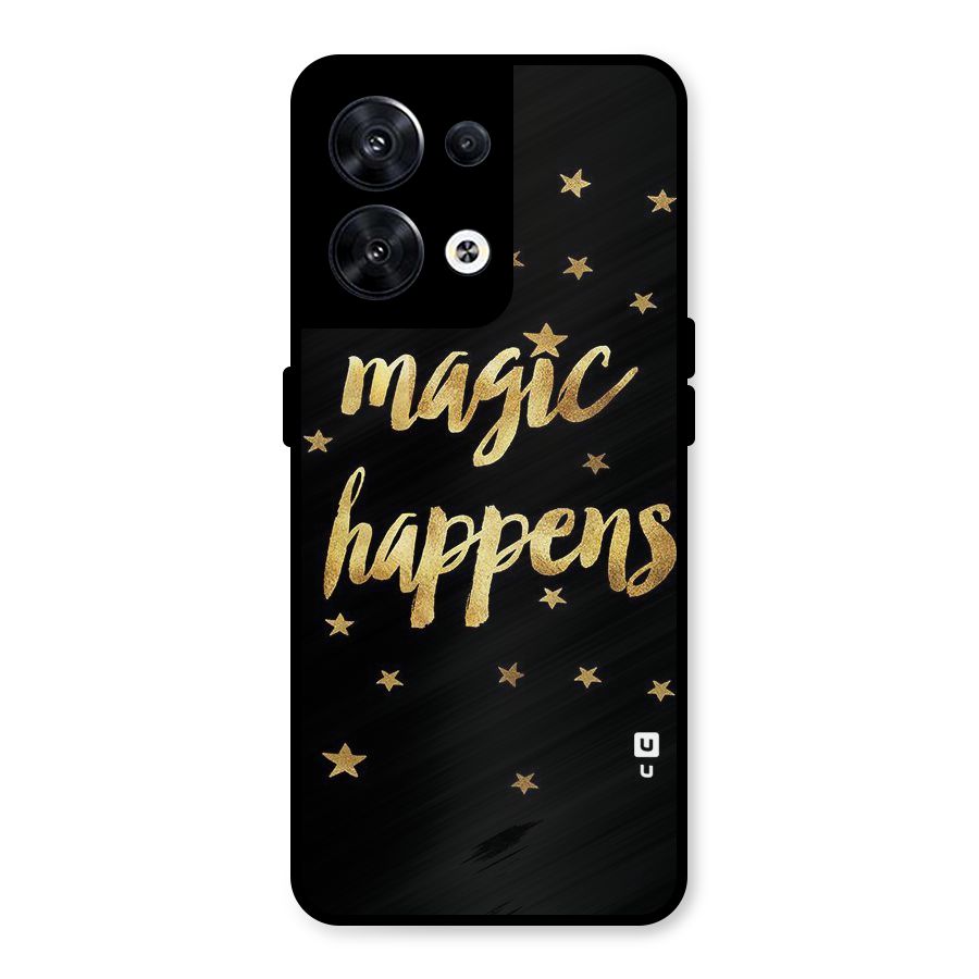 Magic Happens Metal Back Case for Oppo Reno8 5G
