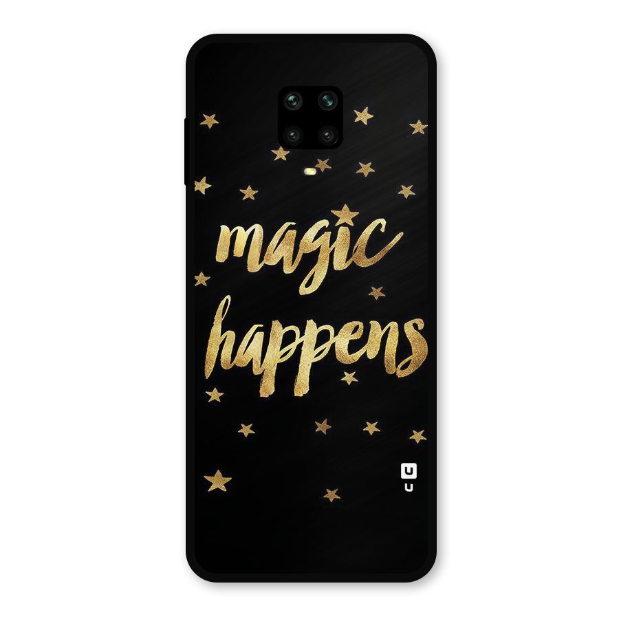 Magic Happens Metal Back Case for Poco M2 Pro