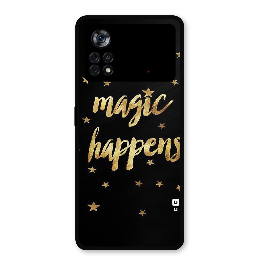 Magic Happens Metal Back Case for Poco X4 Pro 5G