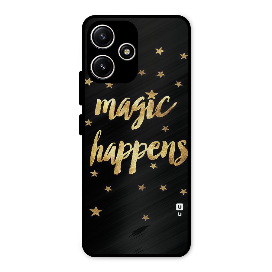 Magic Happens Metal Back Case for Redmi 12 5G
