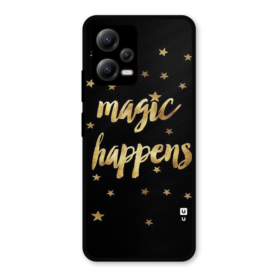 Magic Happens Metal Back Case for Redmi Note 12 5G