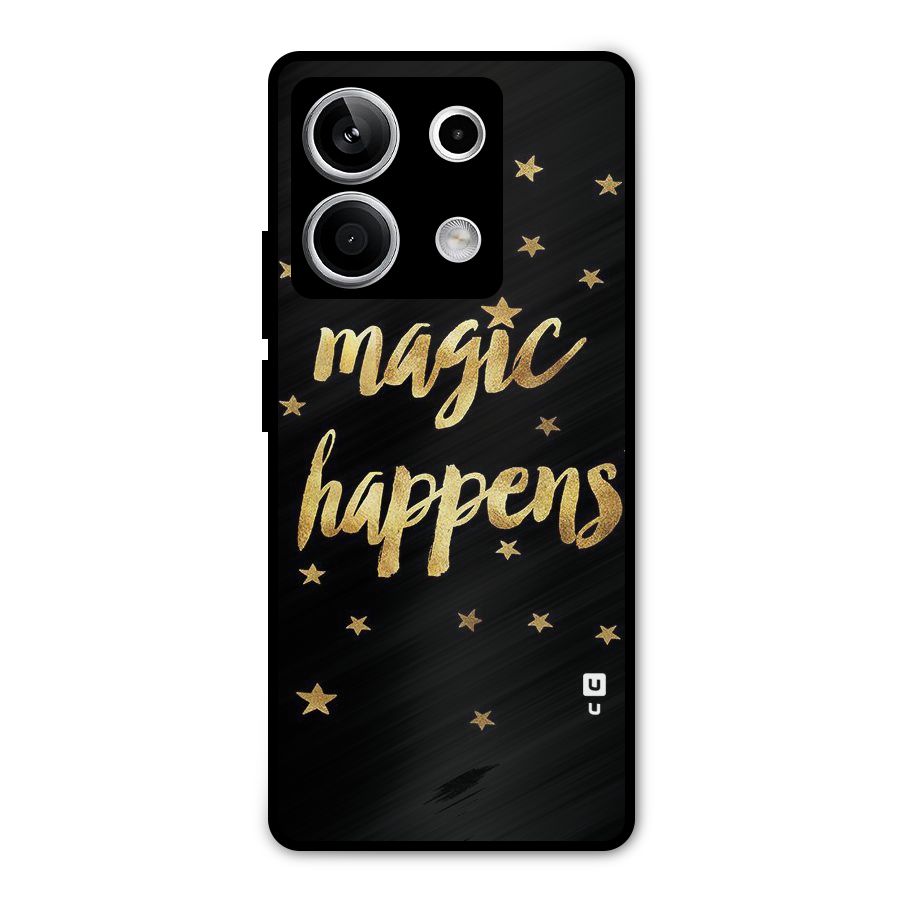 Magic Happens Metal Back Case for Redmi Note 13 5G