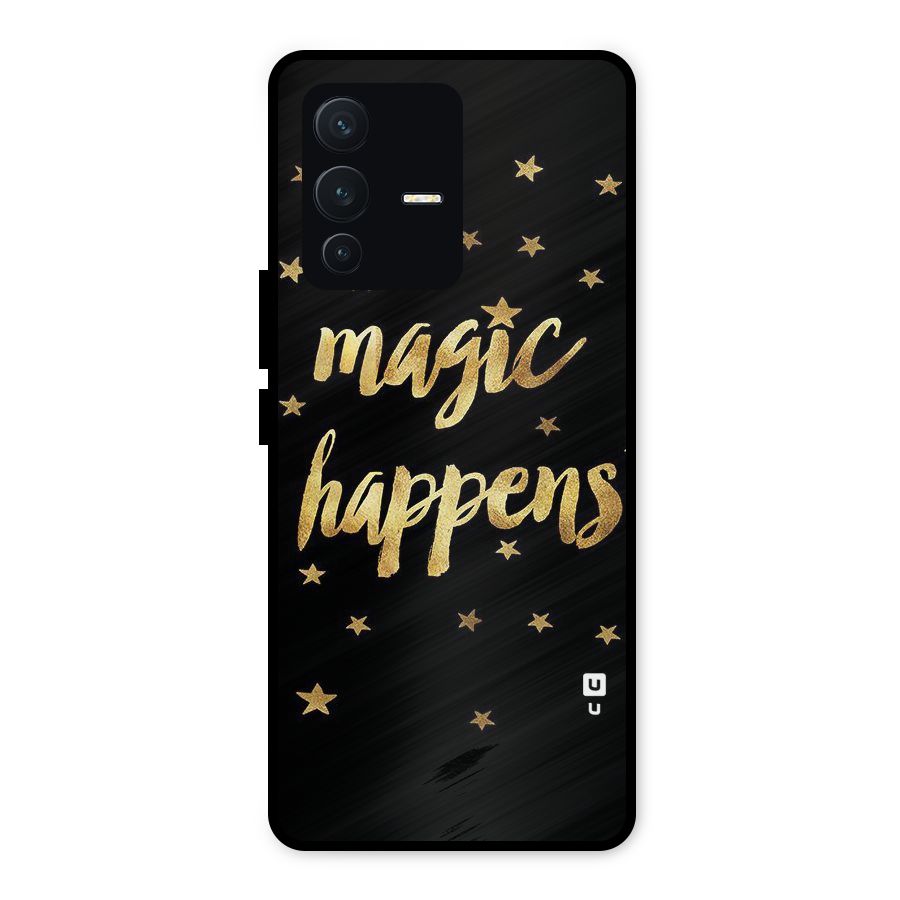 Magic Happens Metal Back Case for Vivo V23 5G